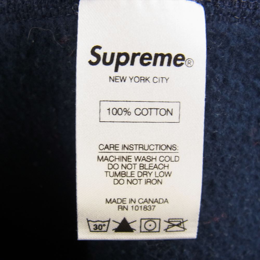 Supreme シュプリーム 15AW Box Logo Crewneck Sweatshirt ボックスロゴ クルーネック スウェット トレーナー ネイビー系 M【中古】