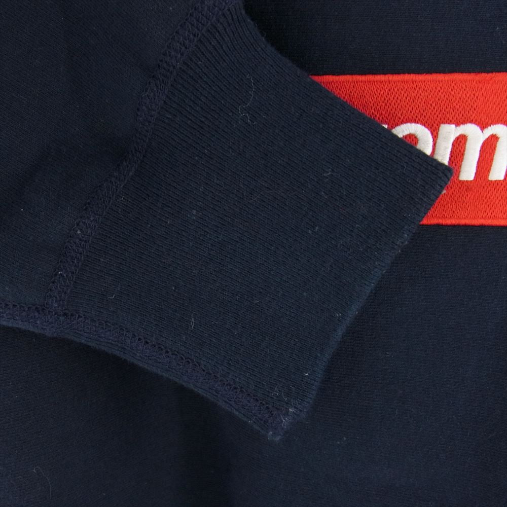 Supreme シュプリーム 15AW Box Logo Crewneck Sweatshirt ボックスロゴ クルーネック スウェット トレーナー ネイビー系 M【中古】