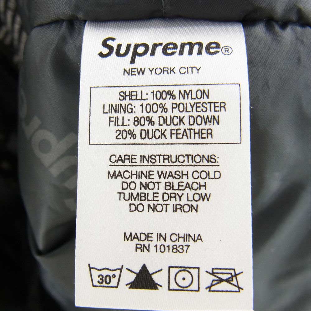 Supreme シュプリーム 17AW 700-fill Down Taped Seam Parka 700フィル テープドシーム パーカ ダウンジャケット ブラック系 M【中古】