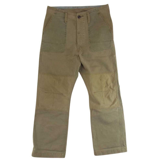 CANTON キャントン ボタンフライ ベイカー パンツ カーキ系 L【中古】