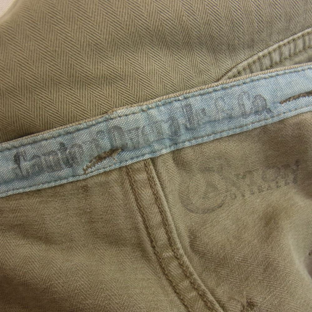 CANTON キャントン ボタンフライ ベイカー パンツ カーキ系 L【中古】