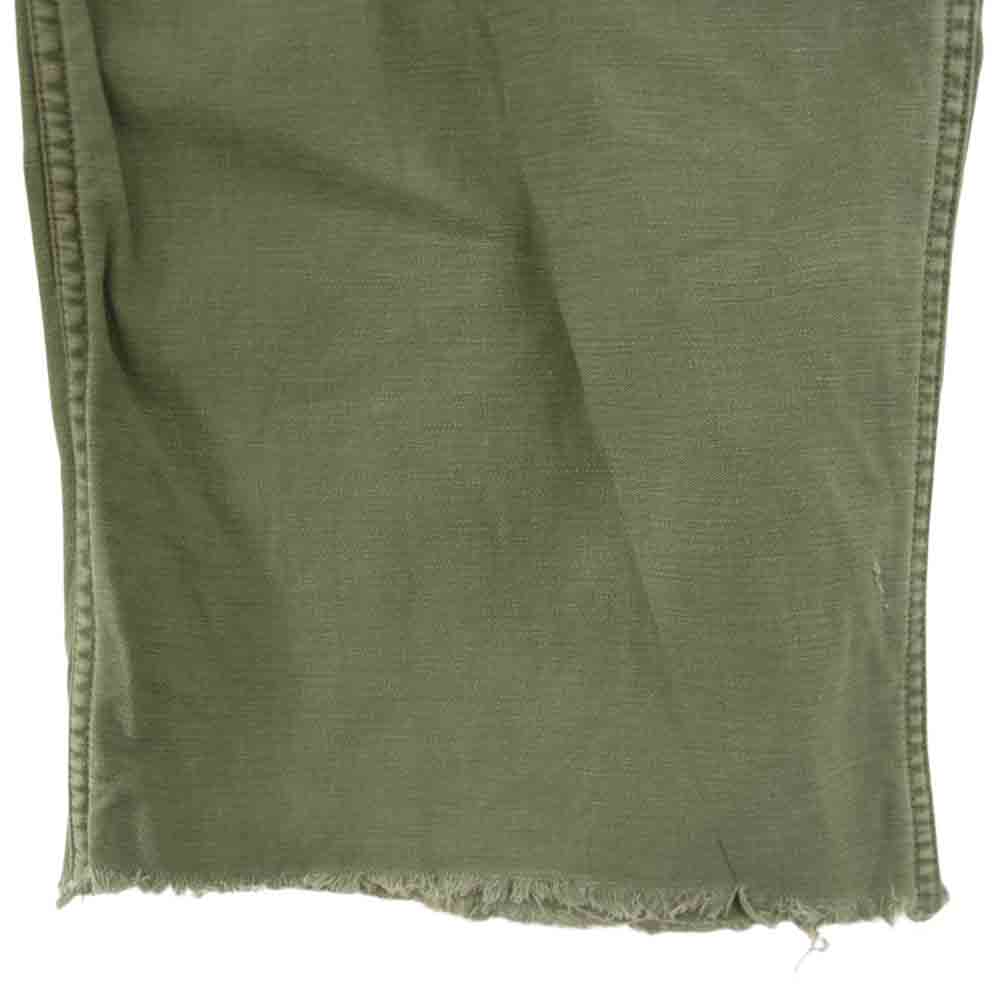 米軍 DSA-100-621 60s~70s OG-107 TYPE1 TROUSERS トラウザー ベイカー パンツ カーキ系 34×35【中古】