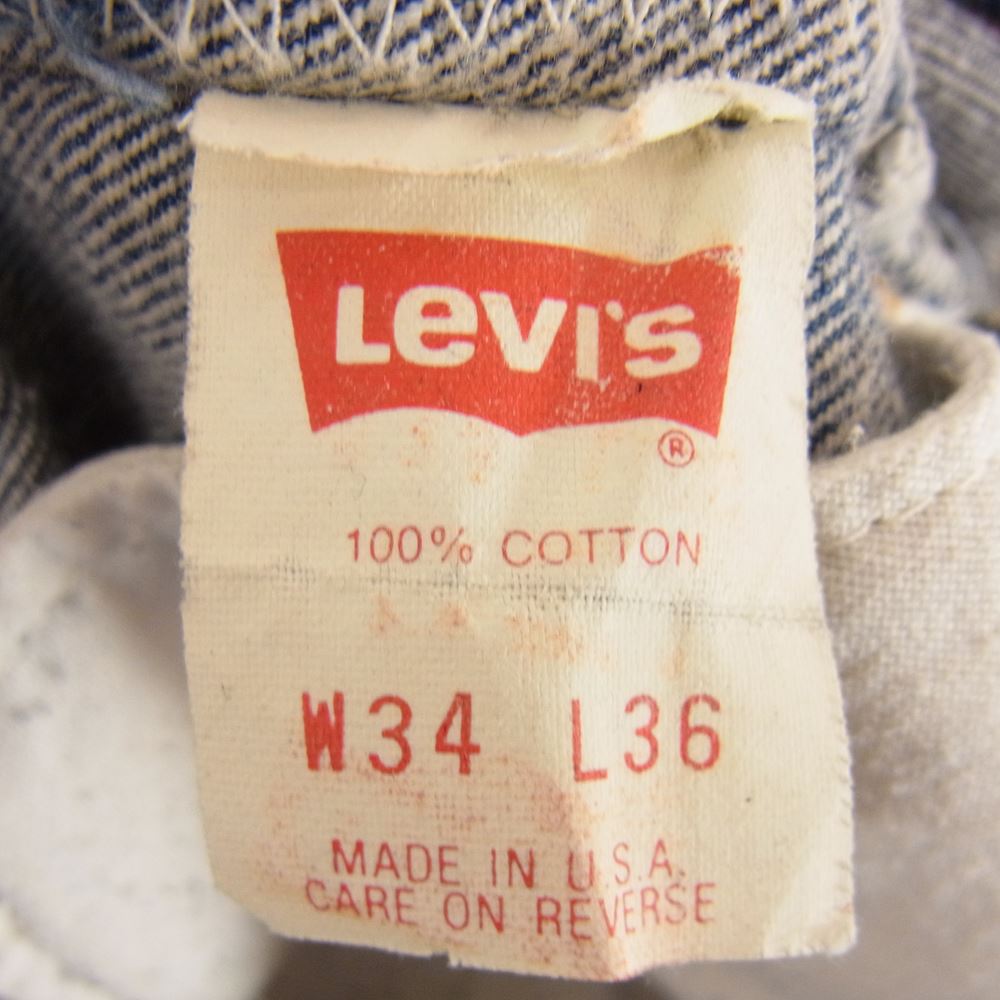 Levi's リーバイス 501XX  復刻 ボタン裏520 スモールe デニム パンツ インディゴブルー系 34【中古】