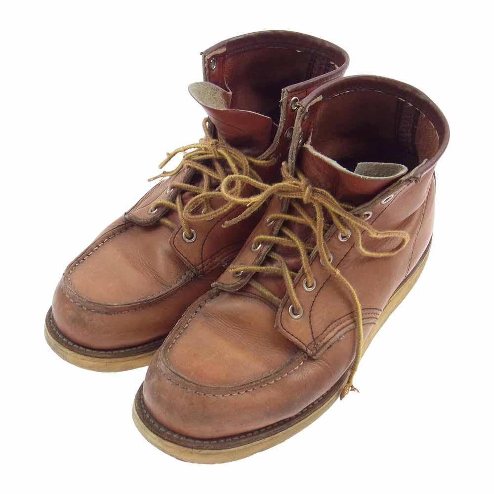 RED WING レッドウィング 875 90s 半円犬タグ アイリッシュセッター モックトゥ ブーツ ライトブラウン系 7.5E【中古】