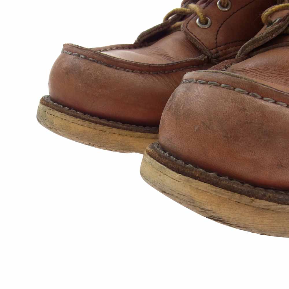 RED WING レッドウィング 875 90s 半円犬タグ アイリッシュセッター モックトゥ ブーツ ライトブラウン系 7.5E【中古】