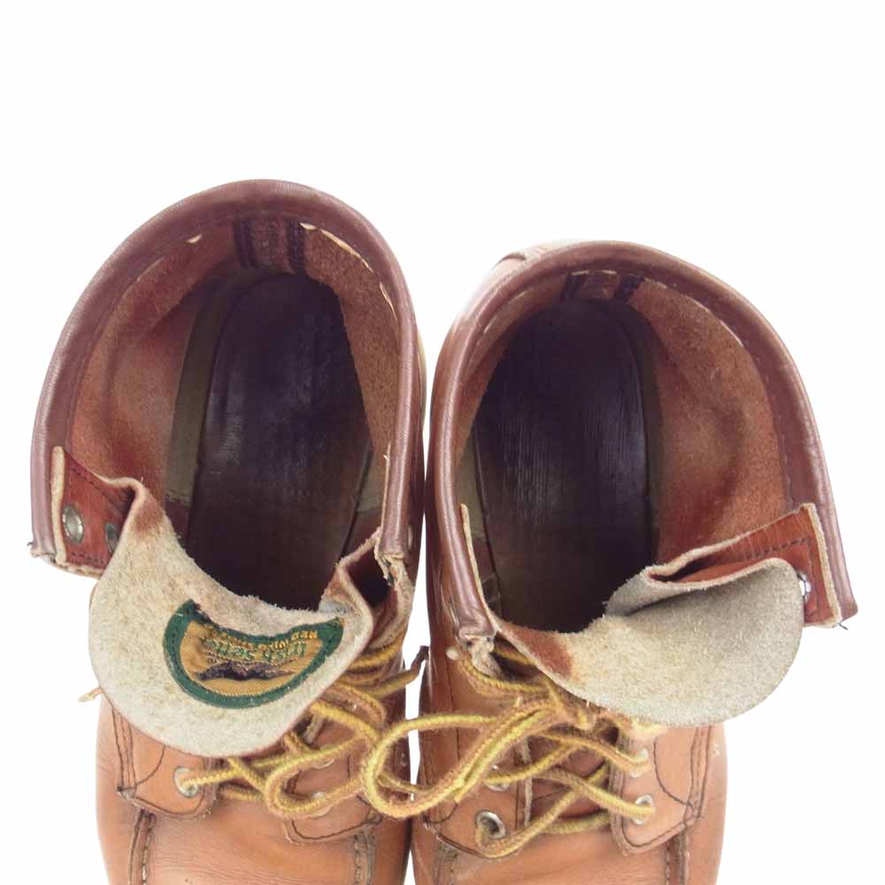 RED WING レッドウィング 875 90s 半円犬タグ アイリッシュセッター モックトゥ ブーツ ライトブラウン系 7.5E【中古】