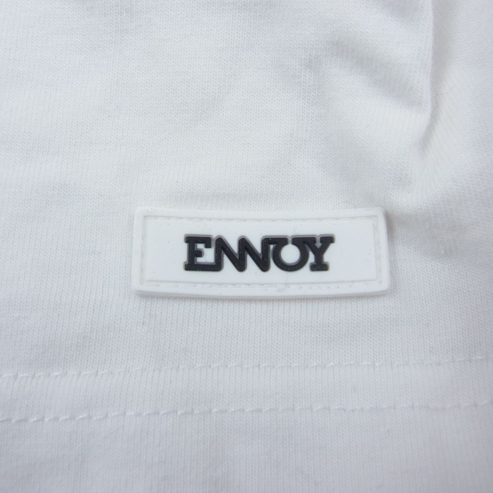 エンノイ スタイリスト私物 21SS SS21BRENCT09NTL 袖ロゴ 半袖 Tシャツ ホワイト系 XL【中古】