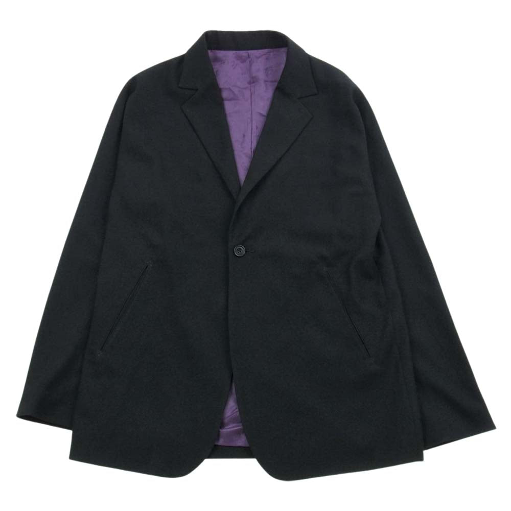 Needles ニードルス 裏地ペイズリー柄 1B テーラードジャケット ウール スラックスパンツ セットアップ スーツ ブラック系 パープル系 M【中古】