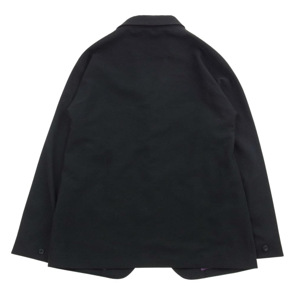 Needles ニードルス 裏地ペイズリー柄 1B テーラードジャケット ウール スラックスパンツ セットアップ スーツ ブラック系 パープル系 M【中古】