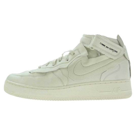 NIKE ナイキ COMME DES GARCONS コムデギャルソン DC3601-100 Air Force 1 Mid AF1 エアフォース1 ミッド スニーカー オフホワイト系【極上美品】【中古】