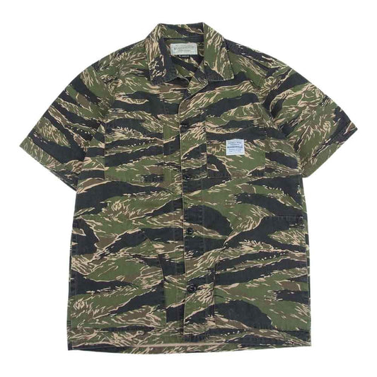 NEIGHBORHOOD ネイバーフッド 14SS CLASSIC WORK TIGER C SHIRTS SS タイガーカモ ミリタリー 半袖 シャツ カーキ系 S【中古】