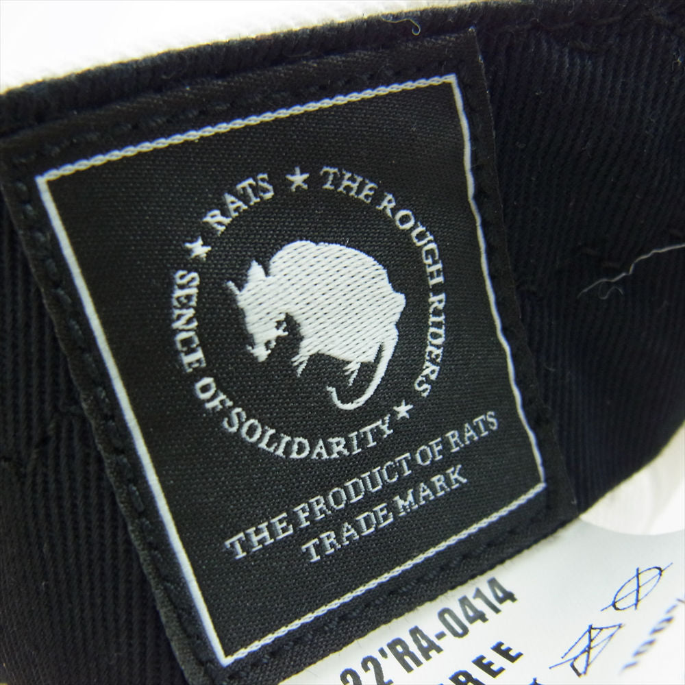 RATS ラッツ OLD ENGLISH COMBI CAP ベースボール キャップ 帽子 ホワイト系 free【中古】