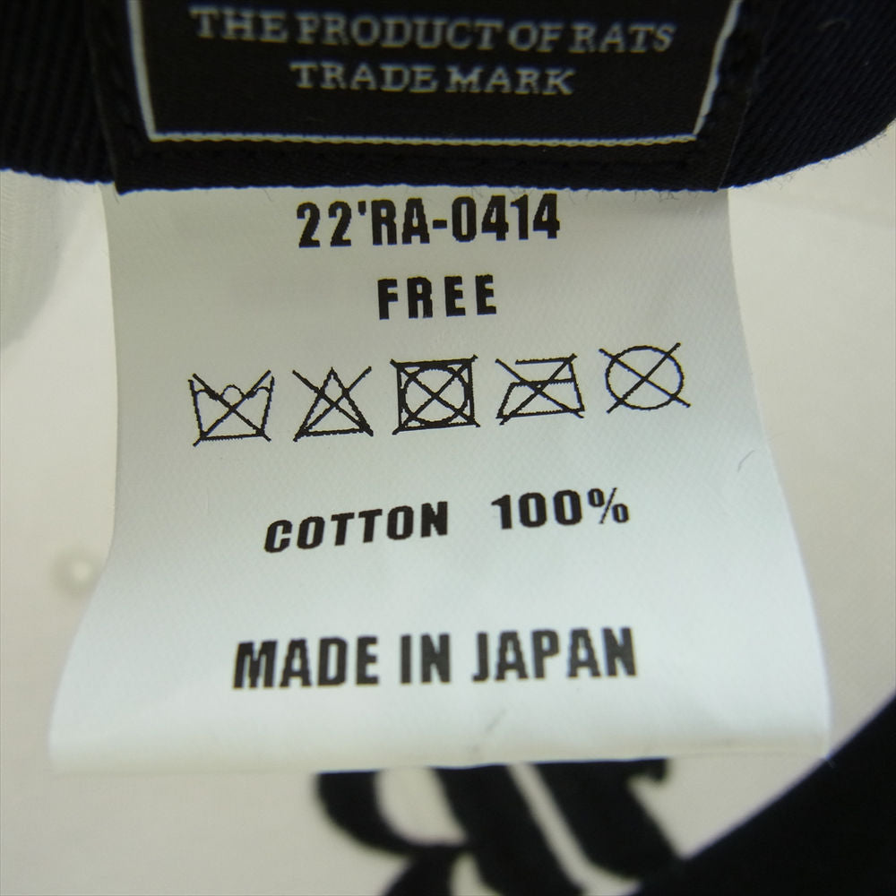 RATS ラッツ OLD ENGLISH COMBI CAP ベースボール キャップ 帽子 ホワイト系 free【中古】