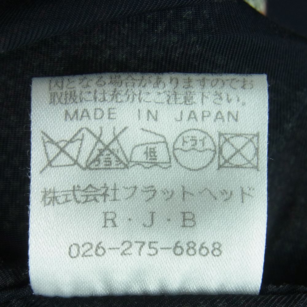 R.J.B アールジェイビー clippers クリッパーズ レーヨン オープンカラー 長袖 シャツ 日本製 ブラック系 レッド系 38【中古】