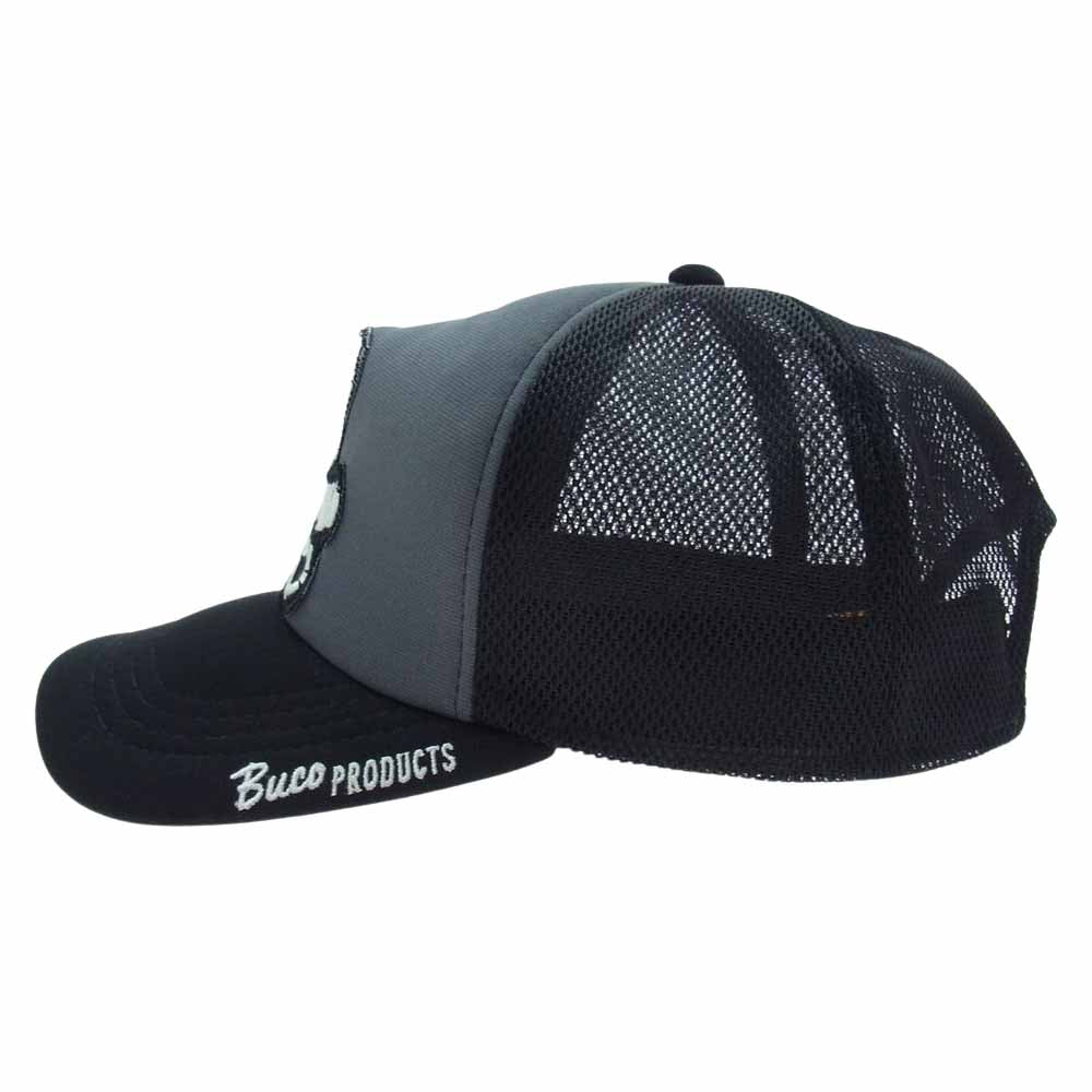 The REAL McCOY'S ザリアルマッコイズ BA22002 BUCO ブコ MESH CAP SKULL PISTON スカルピストン メッシュ キャップ 帽子 ブラック系【美品】【中古】