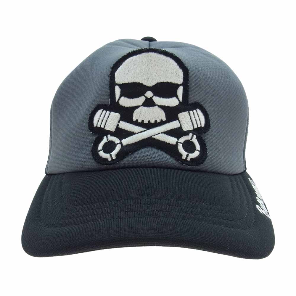 The REAL McCOY'S ザリアルマッコイズ BA22002 BUCO ブコ MESH CAP SKULL PISTON スカルピストン メッシュ キャップ 帽子 ブラック系【美品】【中古】