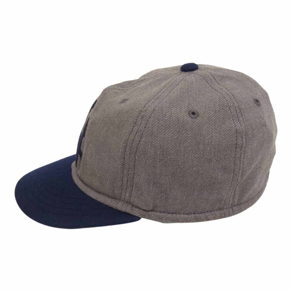The REAL McCOY'S ザリアルマッコイズ MILITARY BASEBALL CAP USN ANCHOR ミリタリー ベースボール キャップ アンカー 帽子 グレー系 7 1/2【美品】【中古】