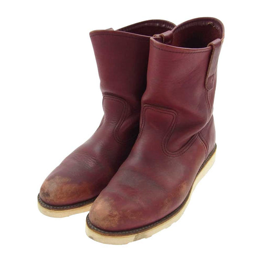 RED WING レッドウィング 875 刺繍羽タグ Moc Toe モックトゥブーツ エンジ系 US8.5E【中古】
