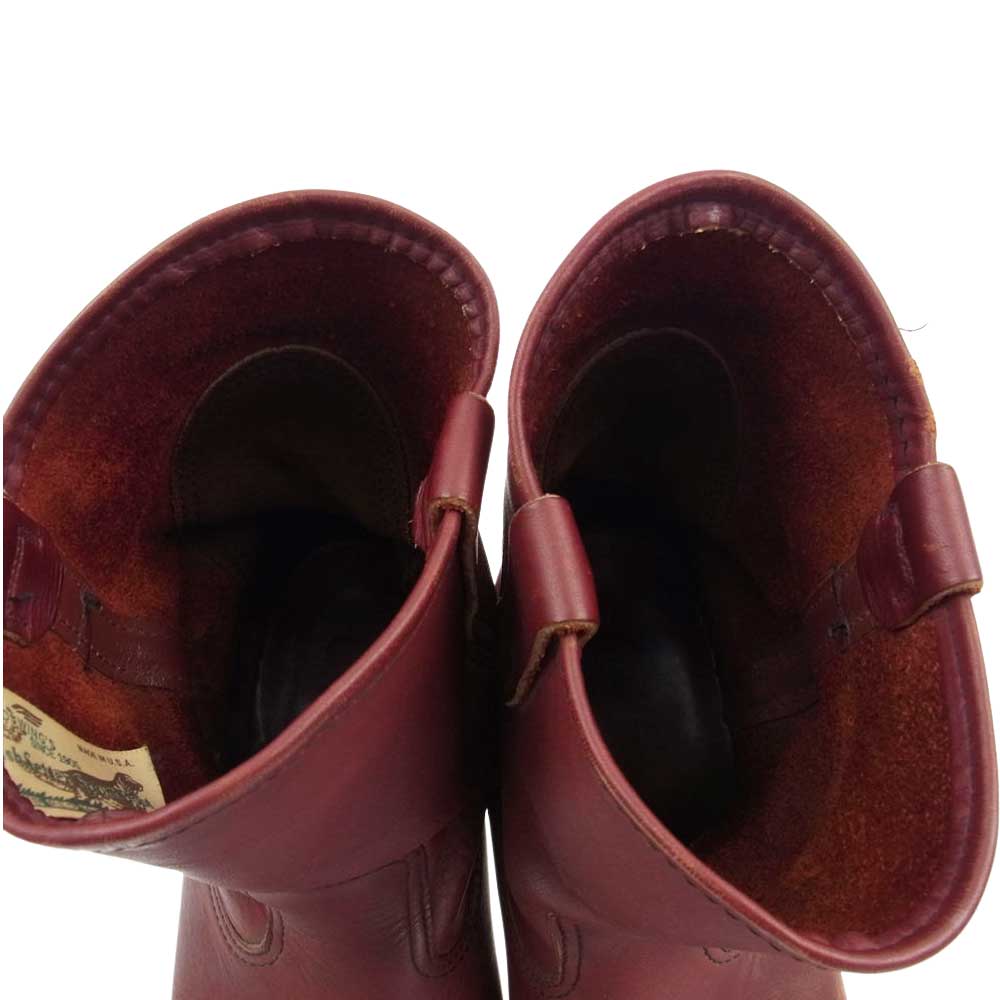 RED WING レッドウィング 875 刺繍羽タグ Moc Toe モックトゥブーツ エンジ系 US8.5E【中古】