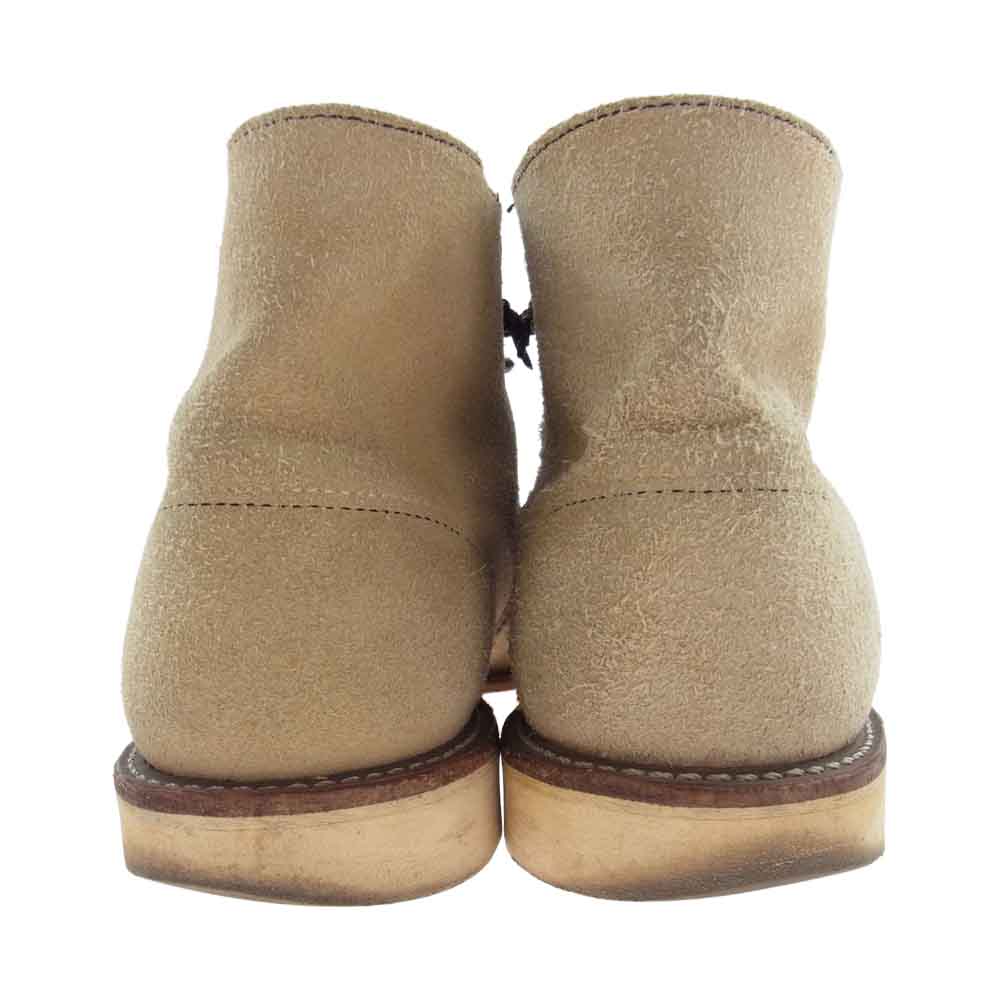 RED WING レッドウィング 8167 刺繍羽タグ 6inch PLAIN TOE プレーントゥ ブーツ ベージュ系 US9.5E　27.5cm【中古】