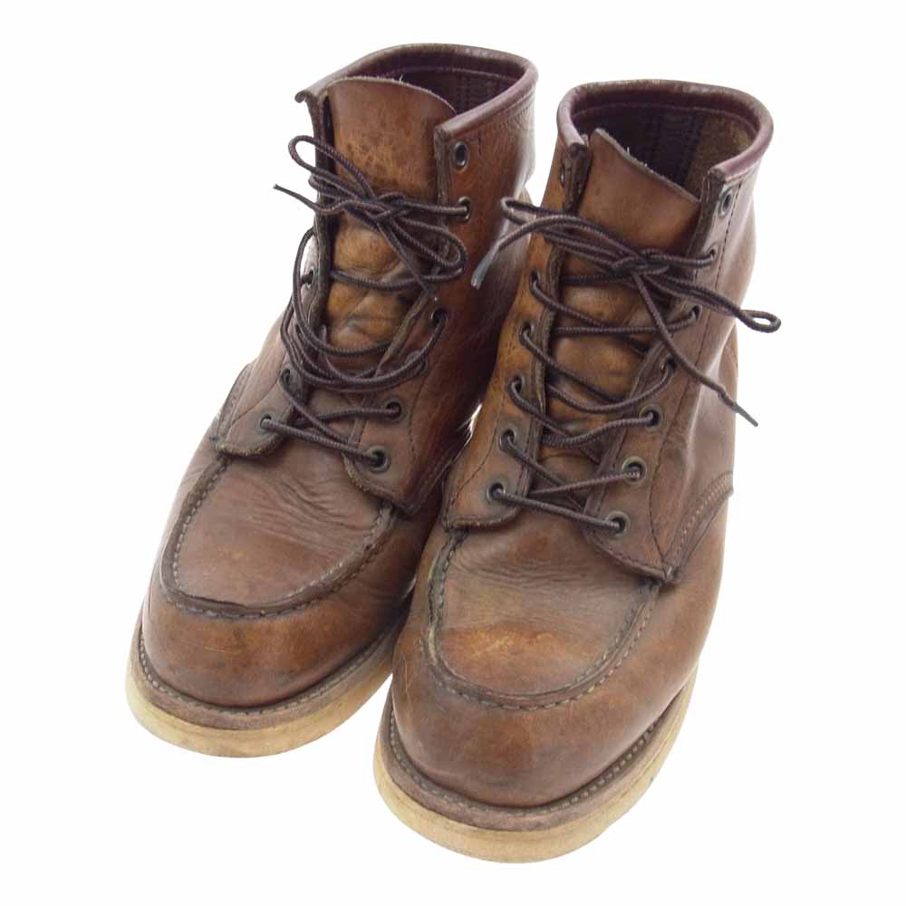RED WING レッドウィング 875 モックトゥ ブーツ 刺繍羽タグ ブラウン系 US8.5E【中古】