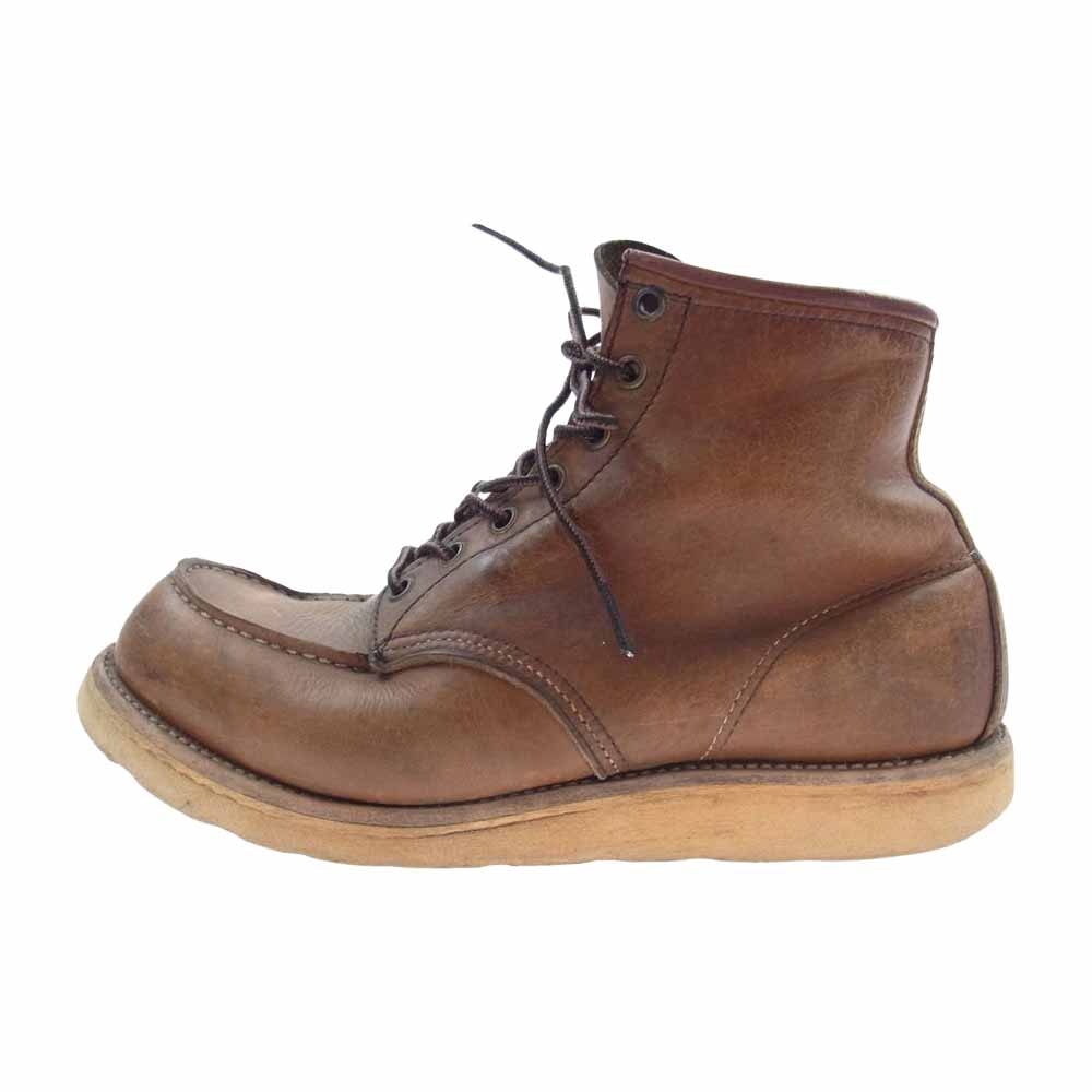 RED WING レッドウィング 875 モックトゥ ブーツ 刺繍羽タグ ブラウン系 US8.5E【中古】