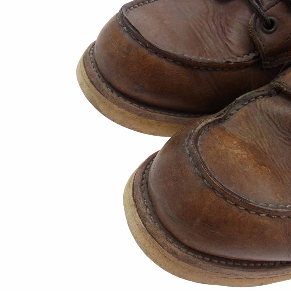 RED WING レッドウィング 875 モックトゥ ブーツ 刺繍羽タグ ブラウン系 US8.5E【中古】