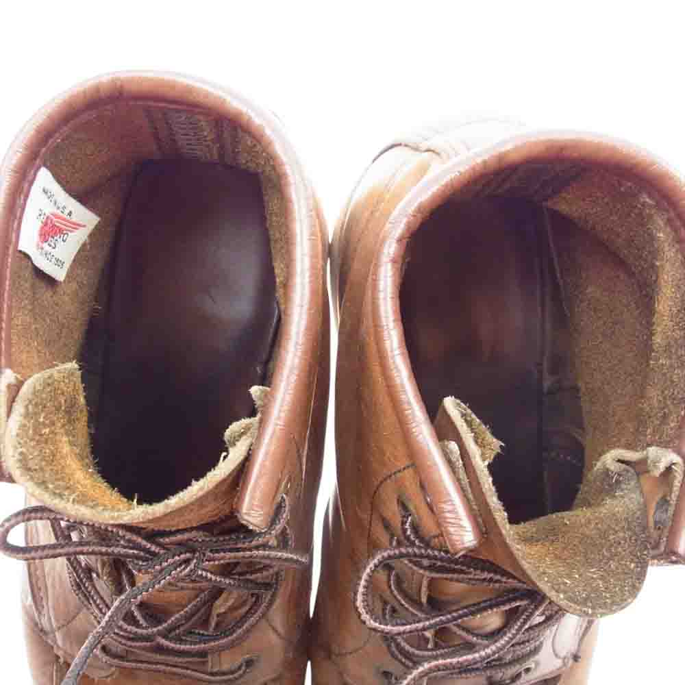 RED WING レッドウィング 875 モックトゥ ブーツ 刺繍羽タグ ブラウン系 US8.5E【中古】