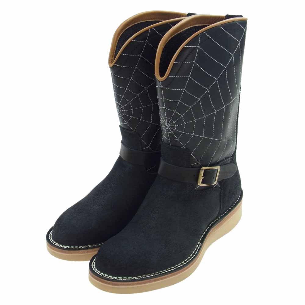 ウエストライド 106 BIG CHIEF BOOTS SPIDER ENGINEER BOOTS スパイダー エンジニア ブーツ ブラック系 ベージュ系 9HE【中古】