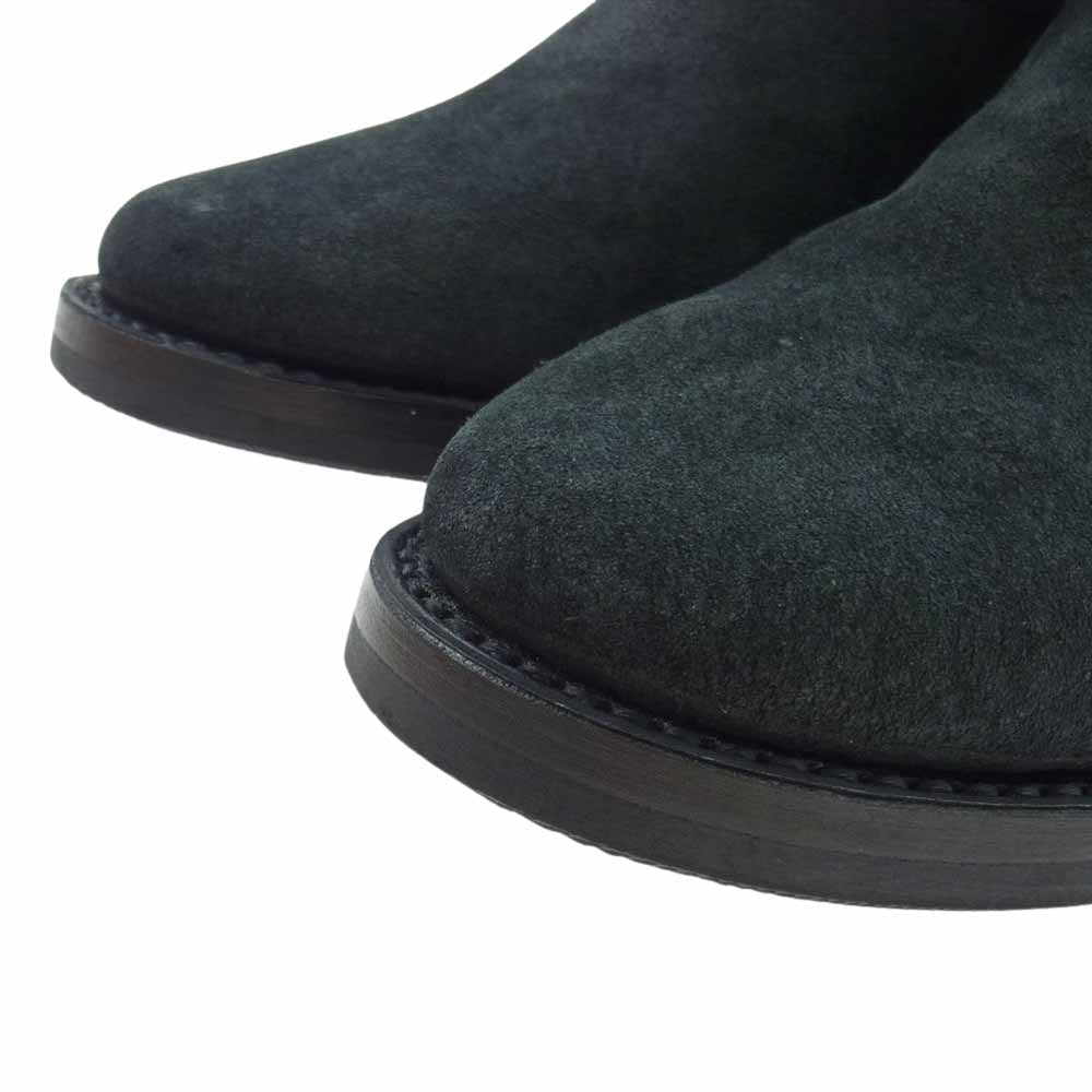 ADDICT CLOTHES アディクトクローズ Addict Boots STEERSUEDE ZIP WESTERN BOOTS ステア スウェード ジップ ウエスタン ブーツ ブラック系 US7.5【美品】【中古】