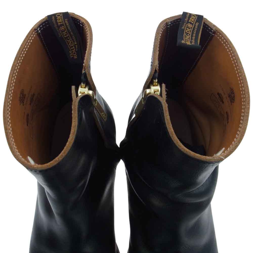ROLLING DUB TRIO ローリングダブトリオ A14 CASPER HORWEEN CHROMEXCEL ホーウィン社 クロムエクセルレザー キャスパー サイドジップ ブーツ ブラック系 ダークブラウン系 26.5cm【中古】