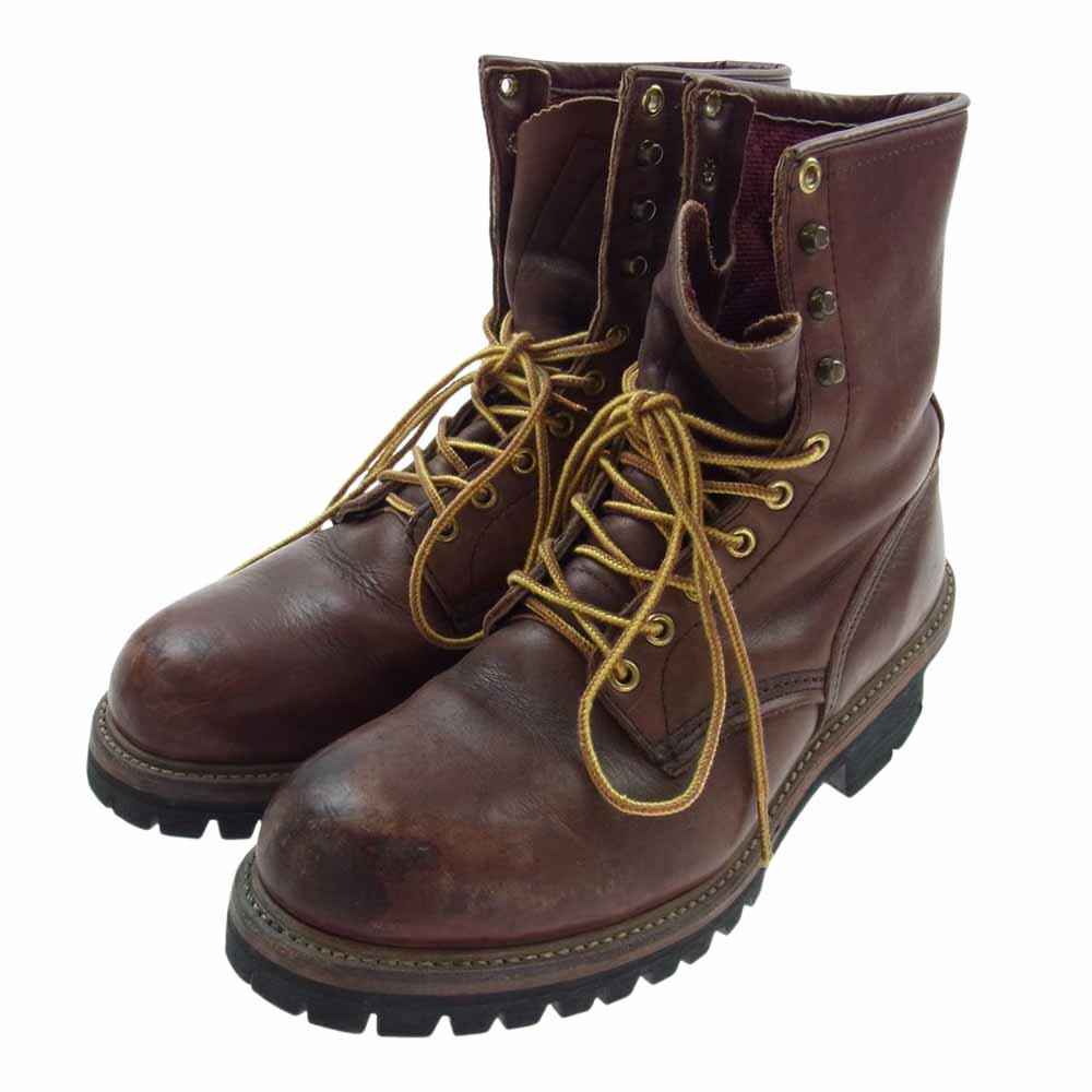 RED WING レッドウィング 4418 PT83 92年製 ロガーブーツ ダークブラウン系 ブラック系【中古】