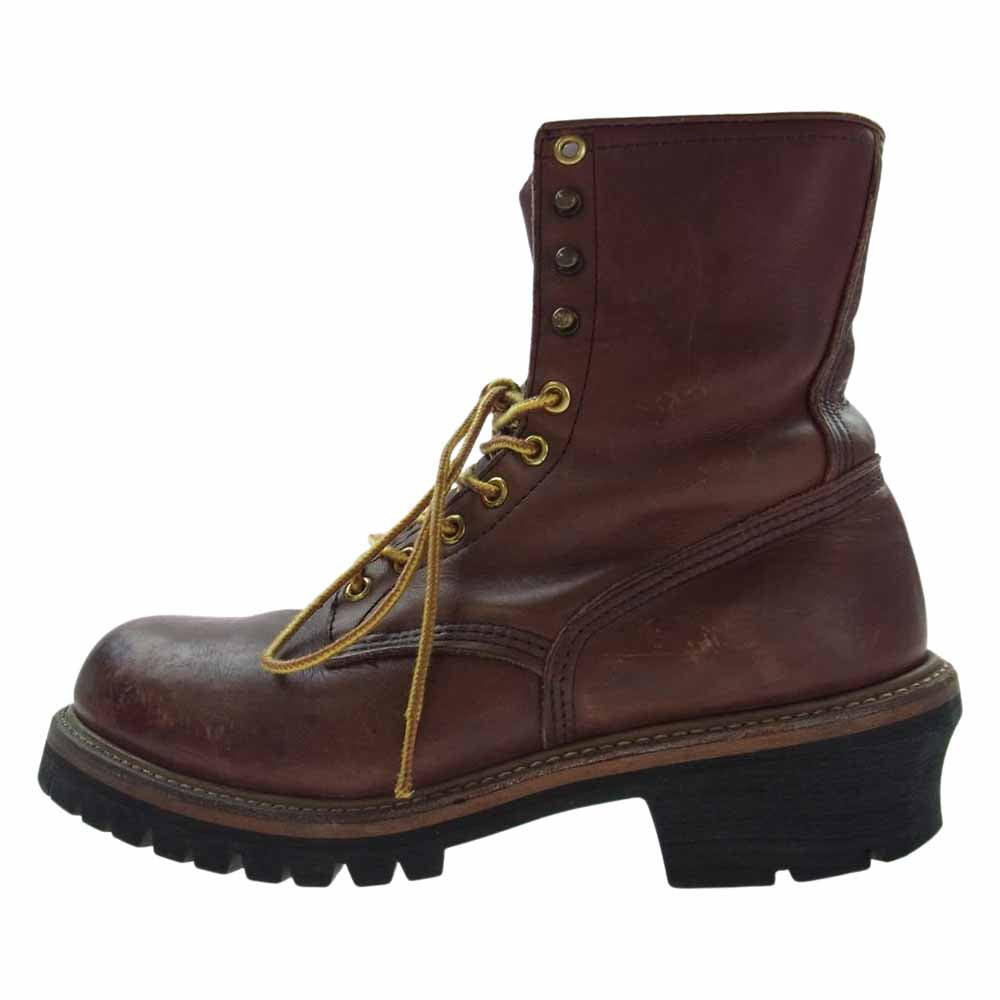 RED WING レッドウィング 4418 PT83 92年製 ロガーブーツ ダークブラウン系 ブラック系【中古】