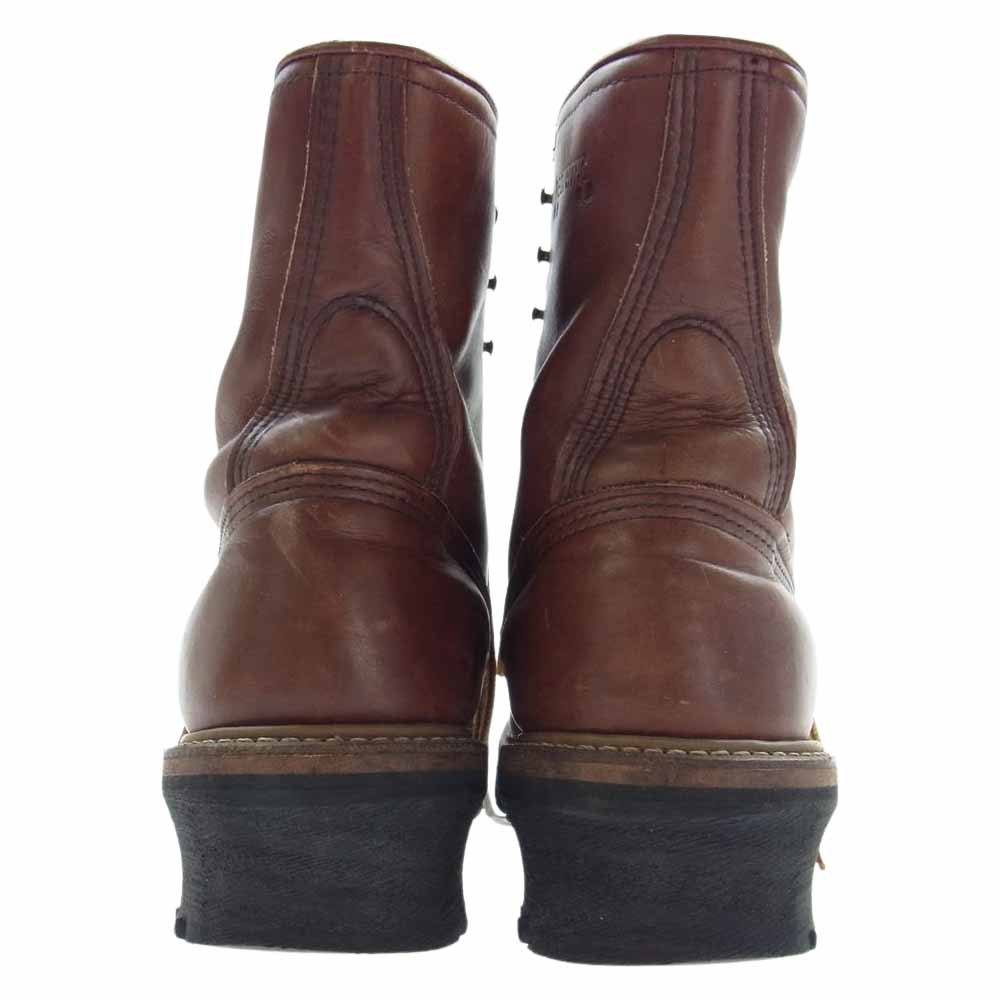 RED WING レッドウィング 4418 PT83 92年製 ロガーブーツ ダークブラウン系 ブラック系【中古】