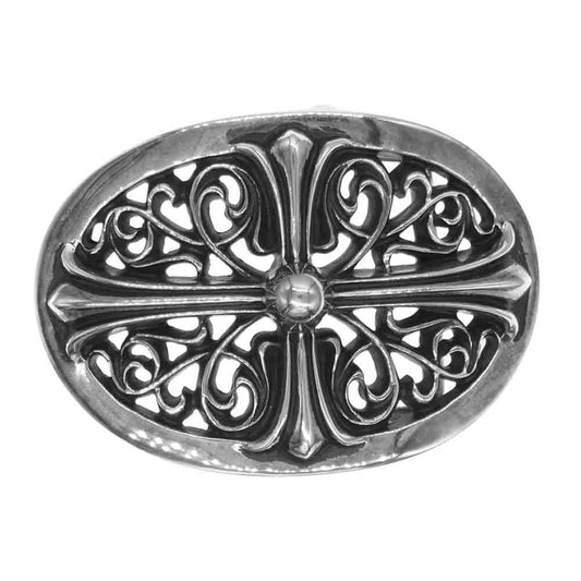 CHROME HEARTS クロムハーツ（原本無） BUCKL OVAL CROSS 1.5 クラシックオーバル ベルト バックル シルバー系【中古】