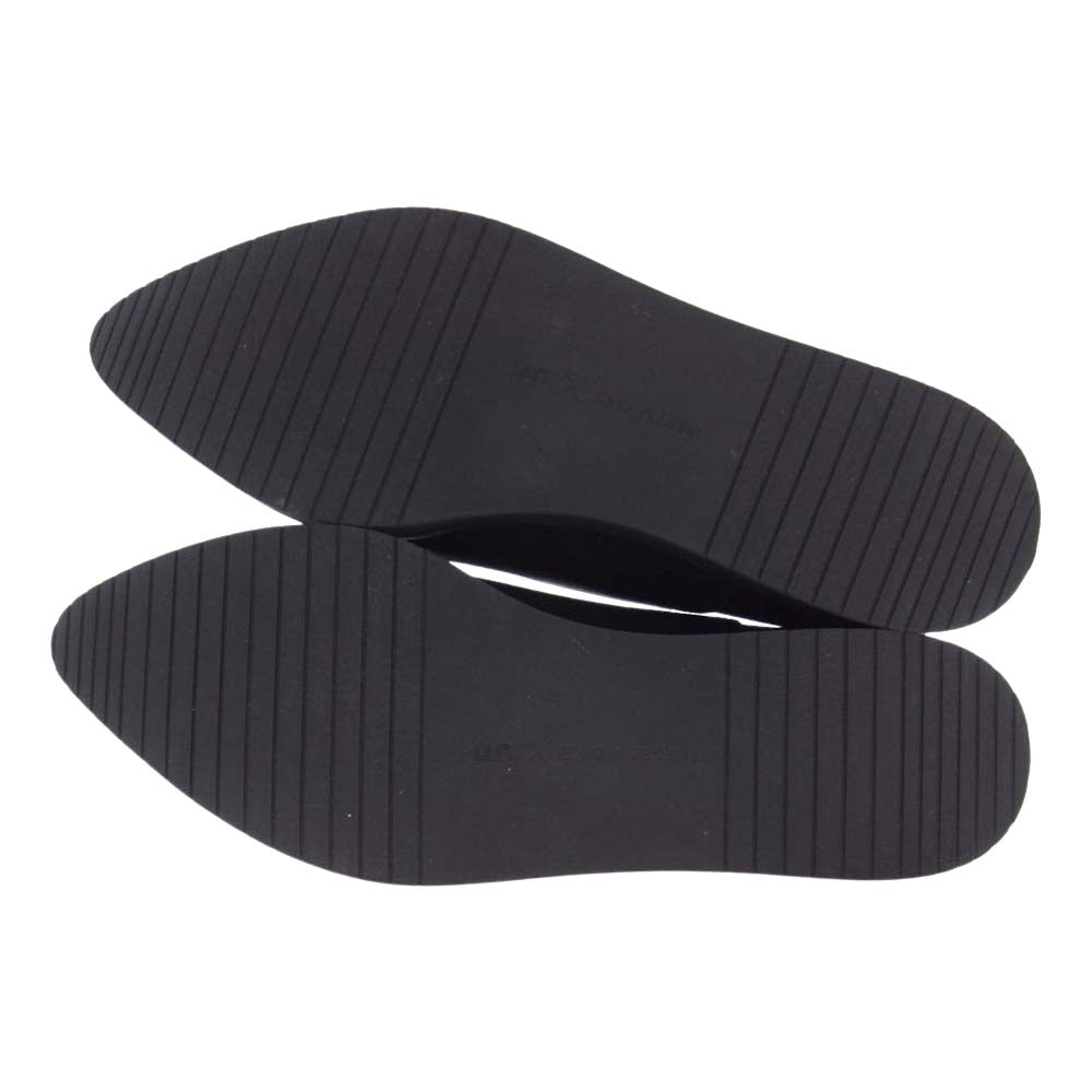 ISSEY MIYAKE イッセイミヤケ UN ユナイテッドヌード ポインテッドトゥ レザー ラップシューズ ブラック系【美品】【中古】