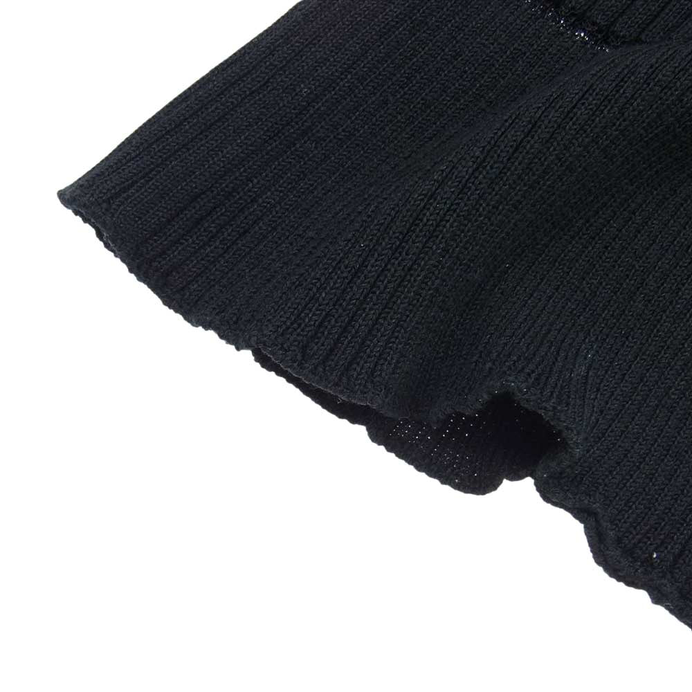 ISSEY MIYAKE イッセイミヤケ IM21-KN781-15 ドルマン ショートポンチョ ニット ブラック系 2【極上美品】【中古】