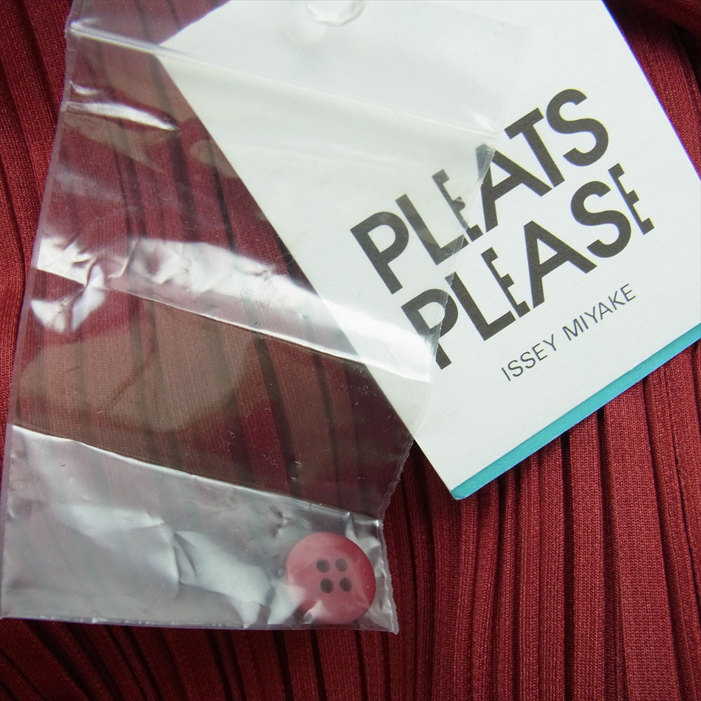 PLEATS PLEASE プリーツプリーズ イッセイミヤケ PP01-JH204-28 プリーツ加工 ノースリーブ ワンピース エンジ系 3【極上美品】【中古】