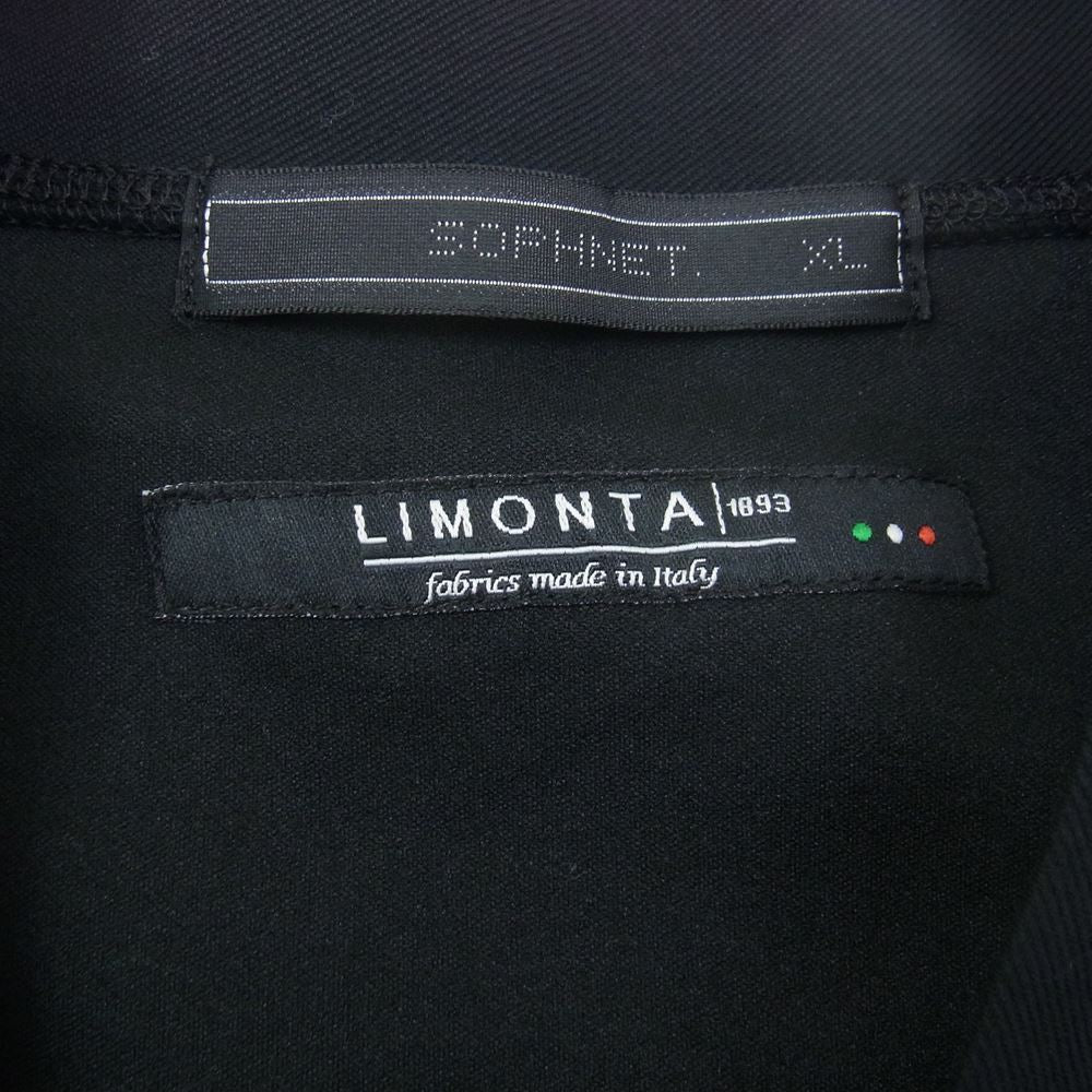 SOPH ソフ SOPH-220009 LIMONTA NYLON FRONT PANELED CARDIGAN リモンタナイロン フロントパネル切替 カーディガン ブラック系 XL【美品】【中古】