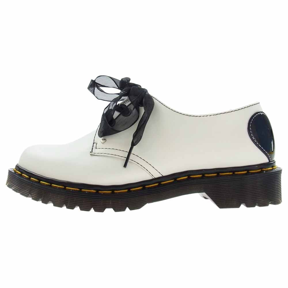 Dr.Martens ドクターマーチン 1461 HEARTS 3ホール  マルチ ハート レザー シューズ ホワイト系 ブラック系 UK5【極上美品】【中古】
