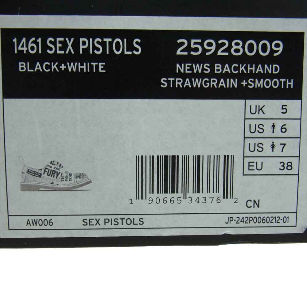 Dr.Martens ドクターマーチン 1461 SEX PISTOLS 3E セックス ピストルズ  3ホール シューズ ホワイト系 ブラック系 レッド系、チャコール系 UK5【中古】