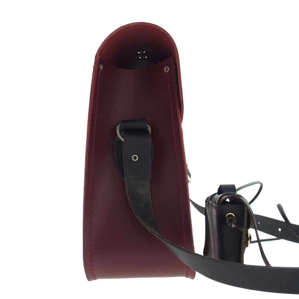 Dr.Martens ドクターマーチン 11inch LEATHER SATCHEL レザー サッチェル バッグ  エンジ系【美品】【中古】