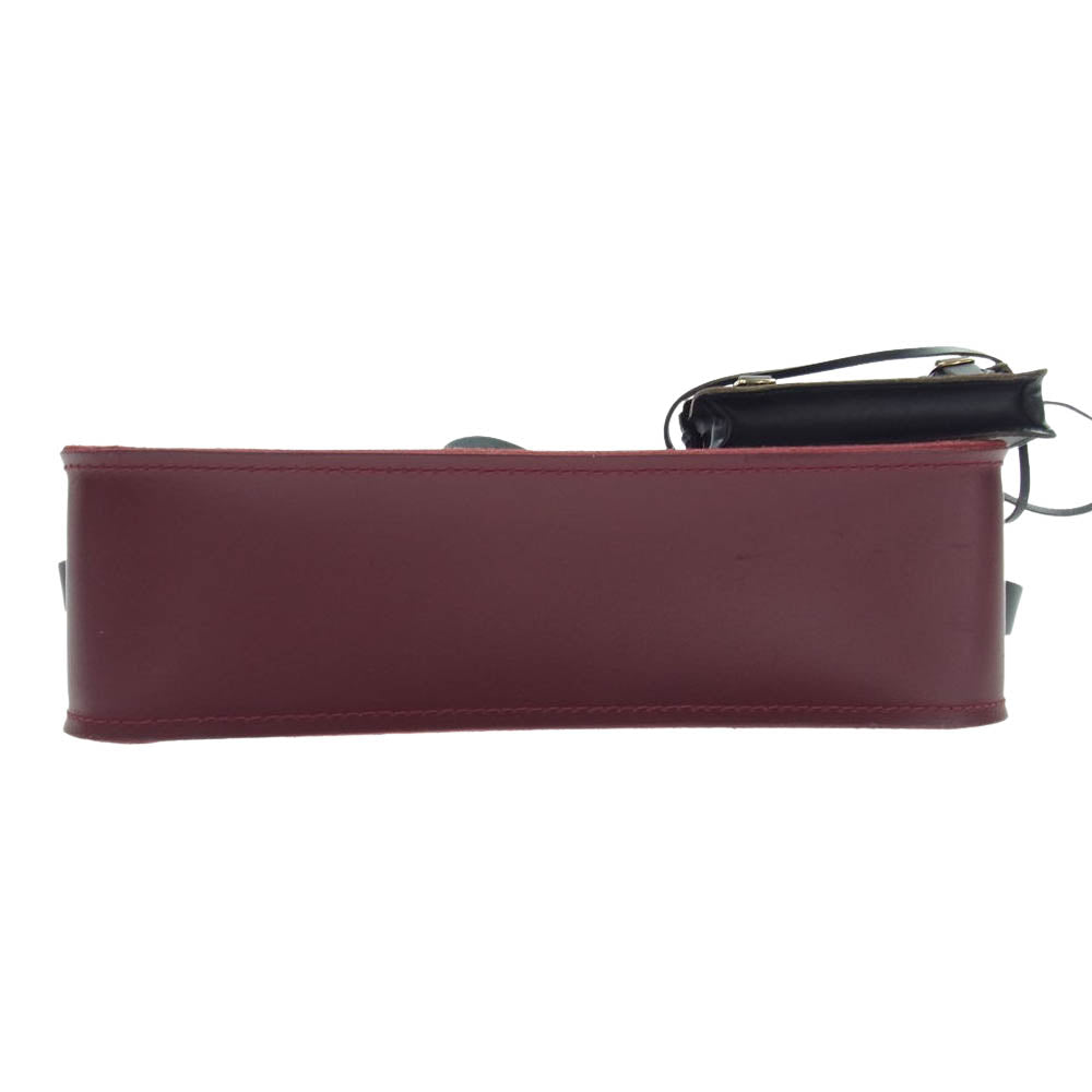 Dr.Martens ドクターマーチン 11inch LEATHER SATCHEL レザー サッチェル バッグ  エンジ系【美品】【中古】