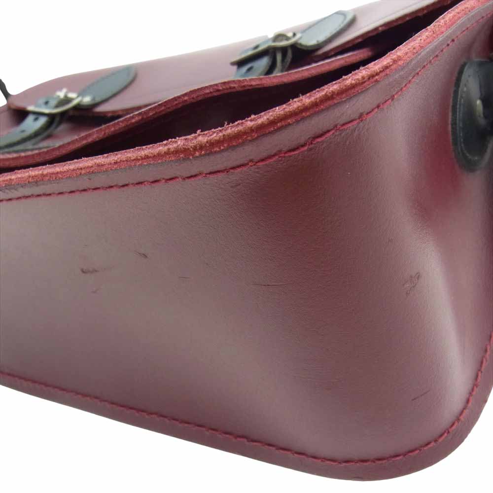 Dr.Martens ドクターマーチン 11inch LEATHER SATCHEL レザー サッチェル バッグ  エンジ系【美品】【中古】
