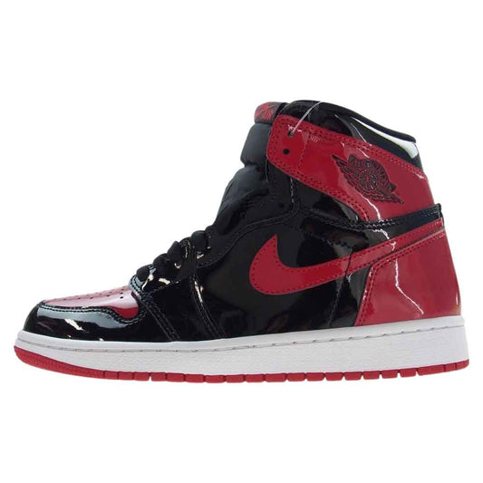 NIKE ナイキ 555088-063 AIR JORDAN 1 AJ1 RETRO HIGH OG Patent Bred エアジョーダン レトロ ハイ パテントブレッド スニーカー ブラック系 レッド系 ホワイト系 26.5cm【新古品】【未使用】【中古】