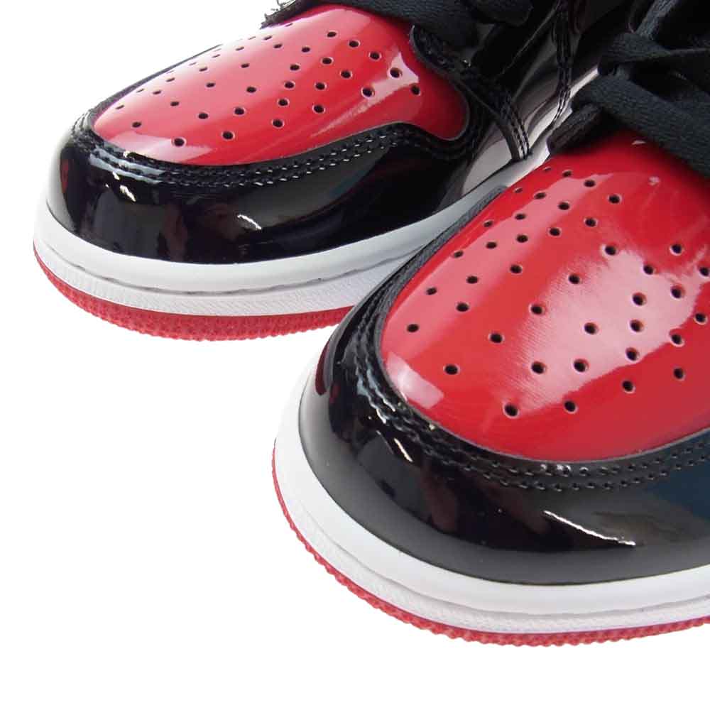 NIKE ナイキ 555088-063 AIR JORDAN 1 AJ1 RETRO HIGH OG Patent Bred エアジョーダン レトロ ハイ パテントブレッド スニーカー ブラック系 レッド系 ホワイト系 26.5cm【新古品】【未使用】【中古】