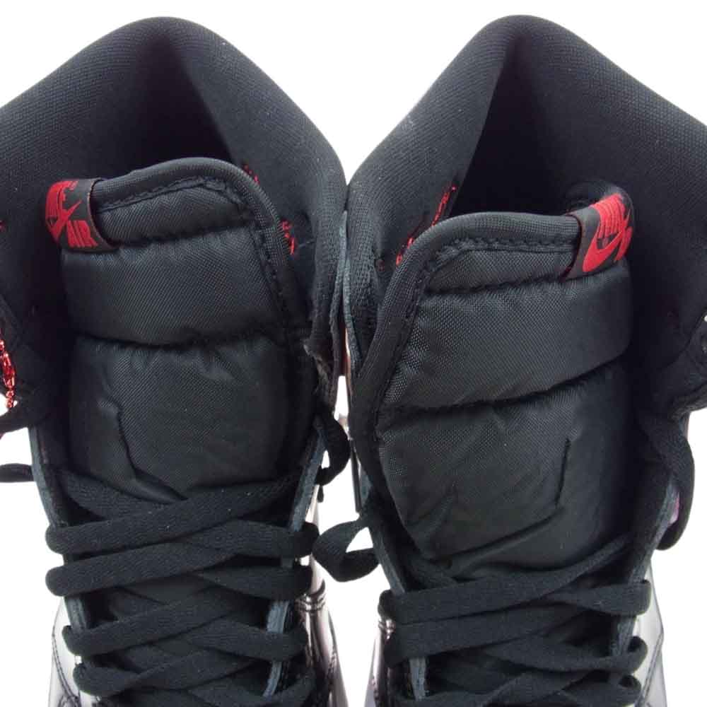 NIKE ナイキ 555088-063 AIR JORDAN 1 AJ1 RETRO HIGH OG Patent Bred エアジョーダン レトロ ハイ パテントブレッド スニーカー ブラック系 レッド系 ホワイト系 26.5cm【新古品】【未使用】【中古】