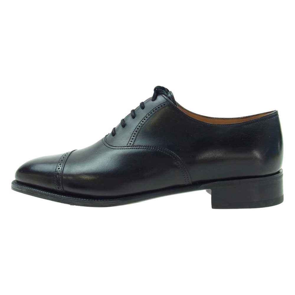 John Lobb ジョンロブ PHILIP フィリップ パンチドキャップトゥ ドレスシューズ ブラック系 6.5E【極上美品】【中古】