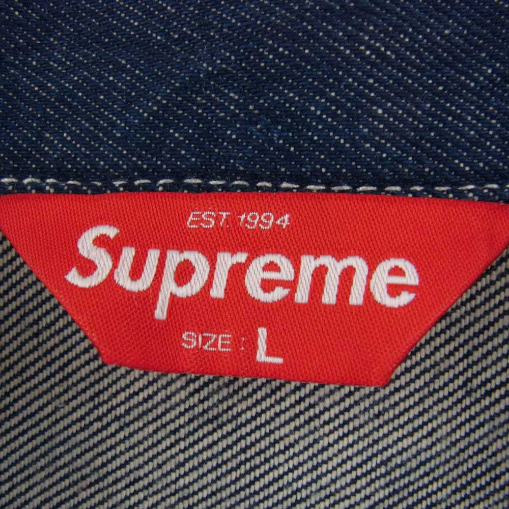 Supreme シュプリーム 20AW Smurfs Denim Trucker Jacket スマーフ デニム トラッカー ジャケット ブルー系 L【中古】