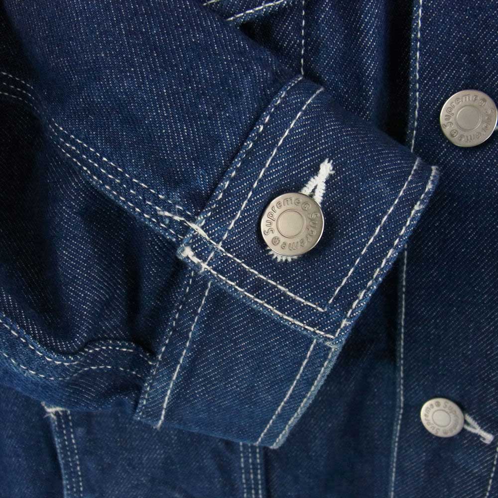 Supreme シュプリーム 20AW Smurfs Denim Trucker Jacket スマーフ デニム トラッカー ジャケット ブルー系 L【中古】